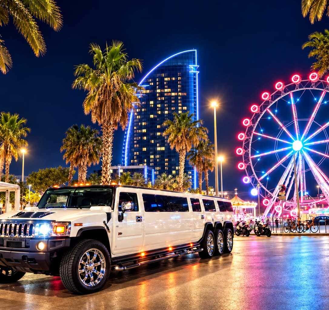 Despedida de soltero y soltera en limusina Hummer por Barcelona